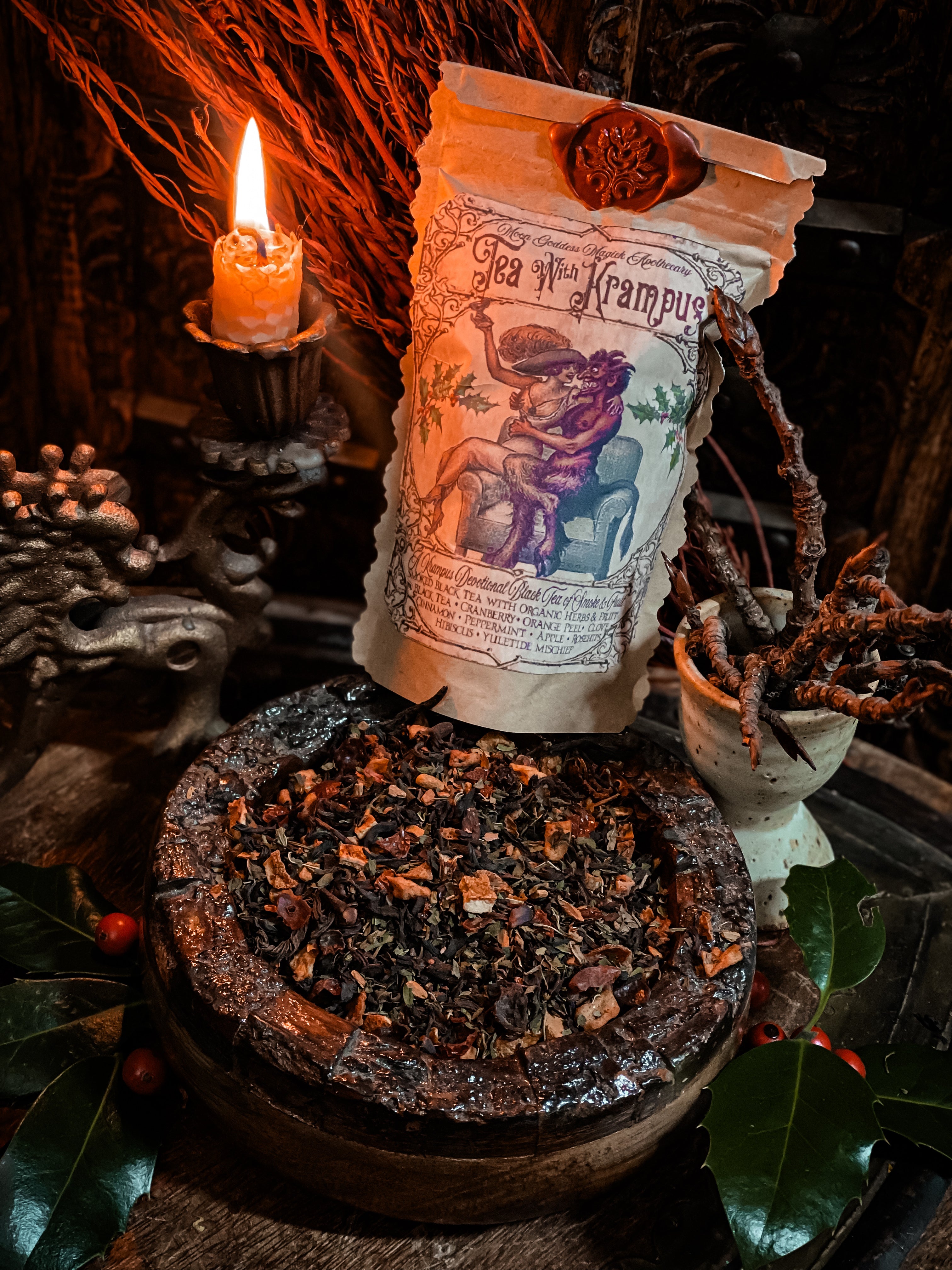 Tea with Krampus ~ A Yuletide Winter Black Tea ~ Contains Caffeine ~ 3oz