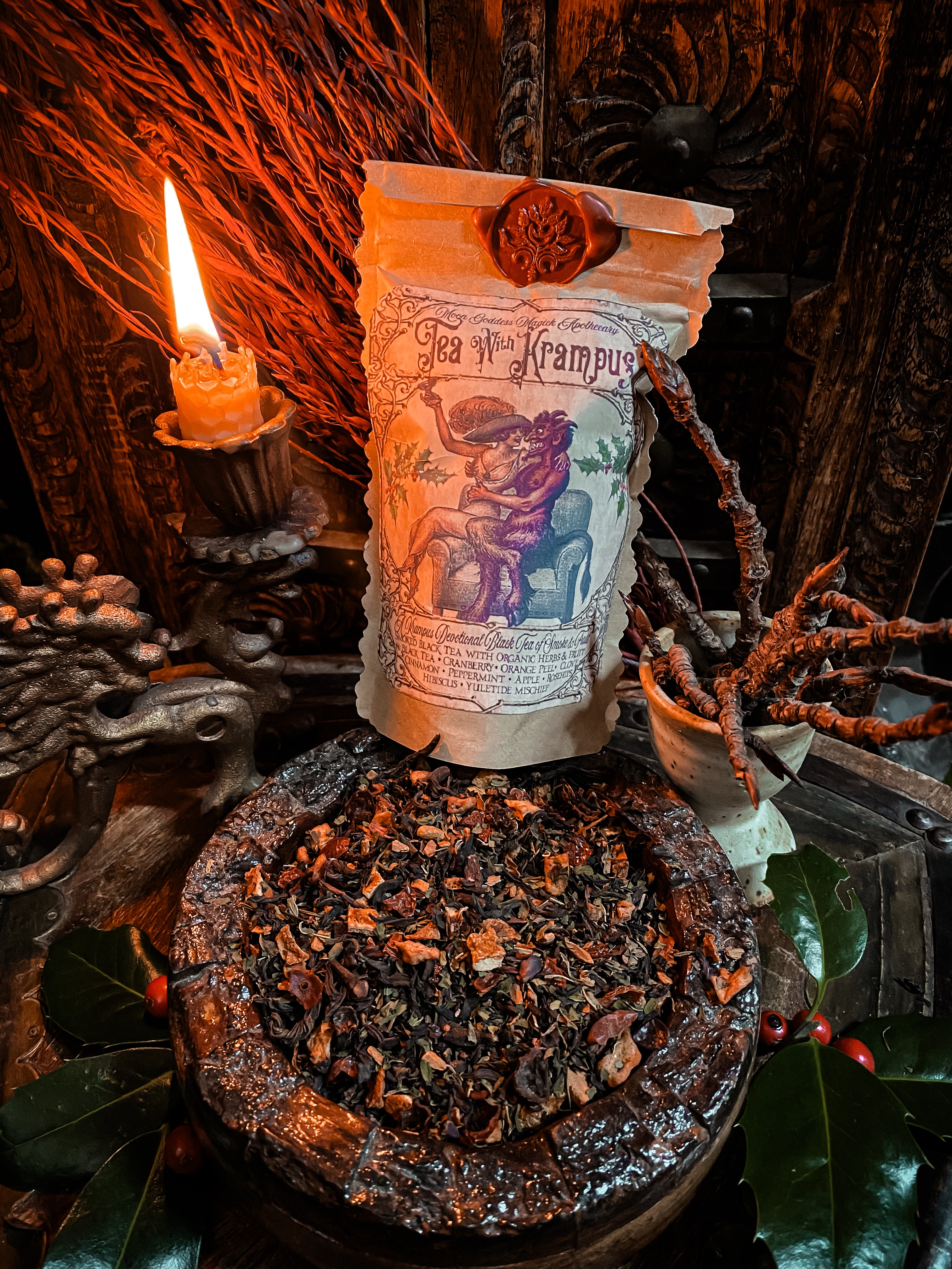 Tea with Krampus ~ A Yuletide Winter Black Tea ~ Contains Caffeine ~ 3oz