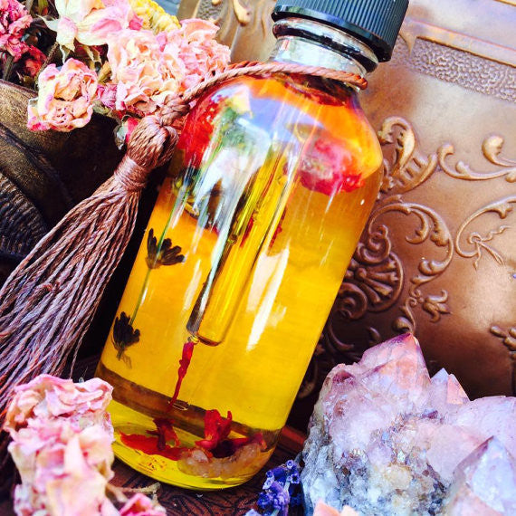 Ritual Hair and Body Oil~ Organic Lavender and Rose~ Ancient Beauty Secrets~ Daily Beauty Ritual~ Huge 2oz Bottle with Dropper~ Beauty Oil - Moon Goddess Magick Apothecary