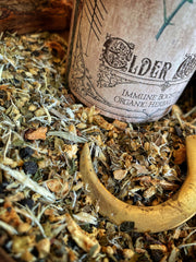 The Elder Witch Tea~ Organic Cold and Flu Tea for the Winter Months ~ Elderberry Tea ~ Elderflower Tea~ Lady Ellhorn~ Winter Tea ~ Makes up to 15 cups of Tea