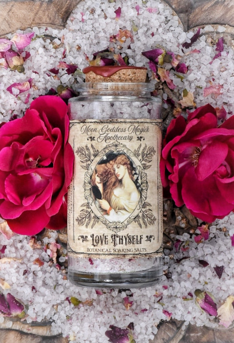 Love Thyself Aromatherapy Salts ~ Self-Love Ritual ~ Ritual Bath Salts ~ Botanical Bath Salts ~