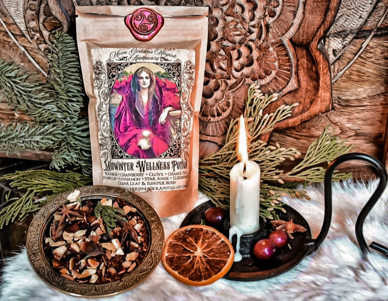 Midwinter Wellness Potion /// Organic Herbal Tea /// Winter Solstice Tea /// Yule Ritual Tea /// Immunity Booster Tea /// Wassailing Tea~ 2oz