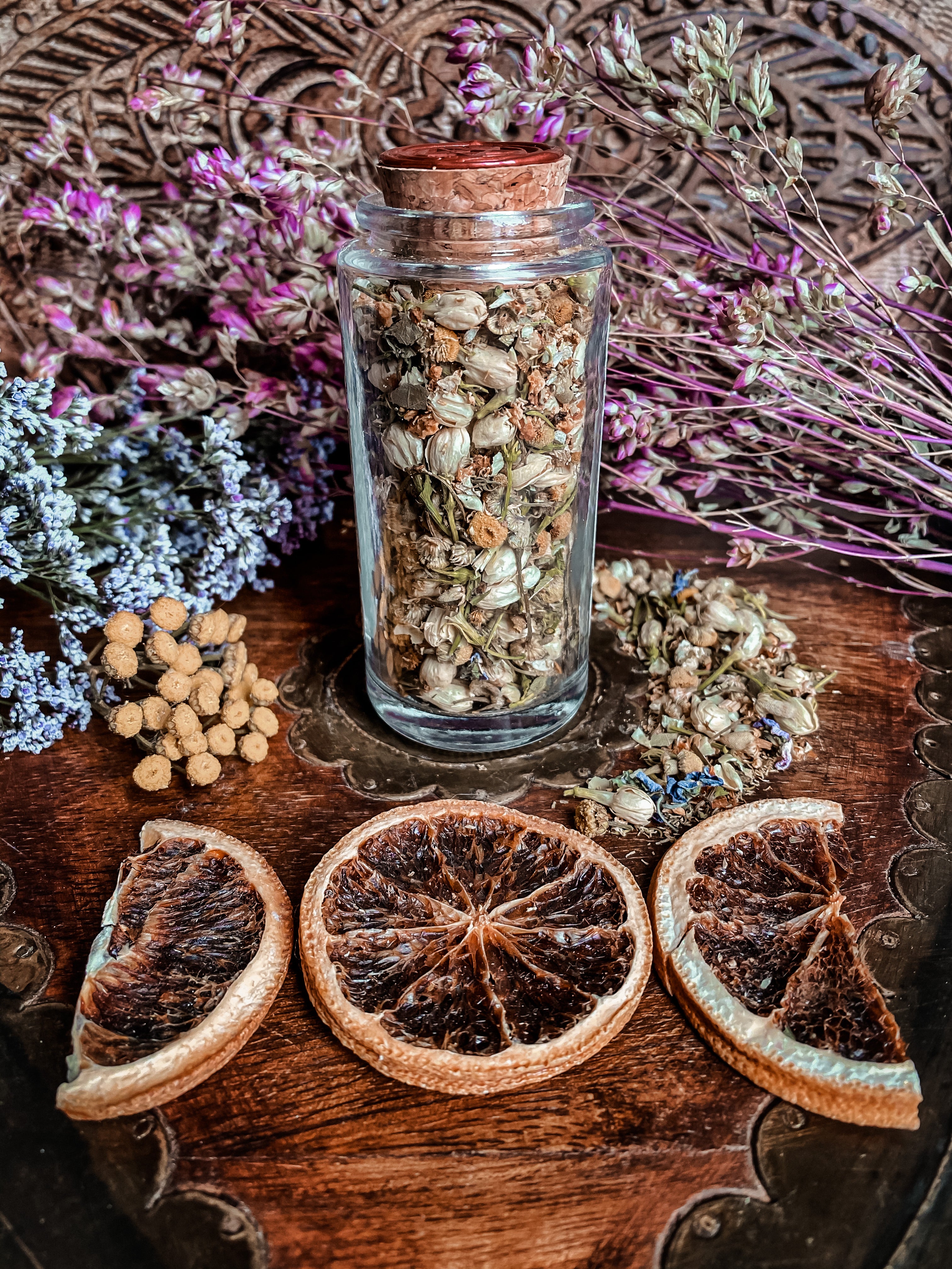 Ostara Blessings Ritual Offerings + Loose Incense / 3.4oz Glass Jar / Ostara Rituals / Spring Equinox