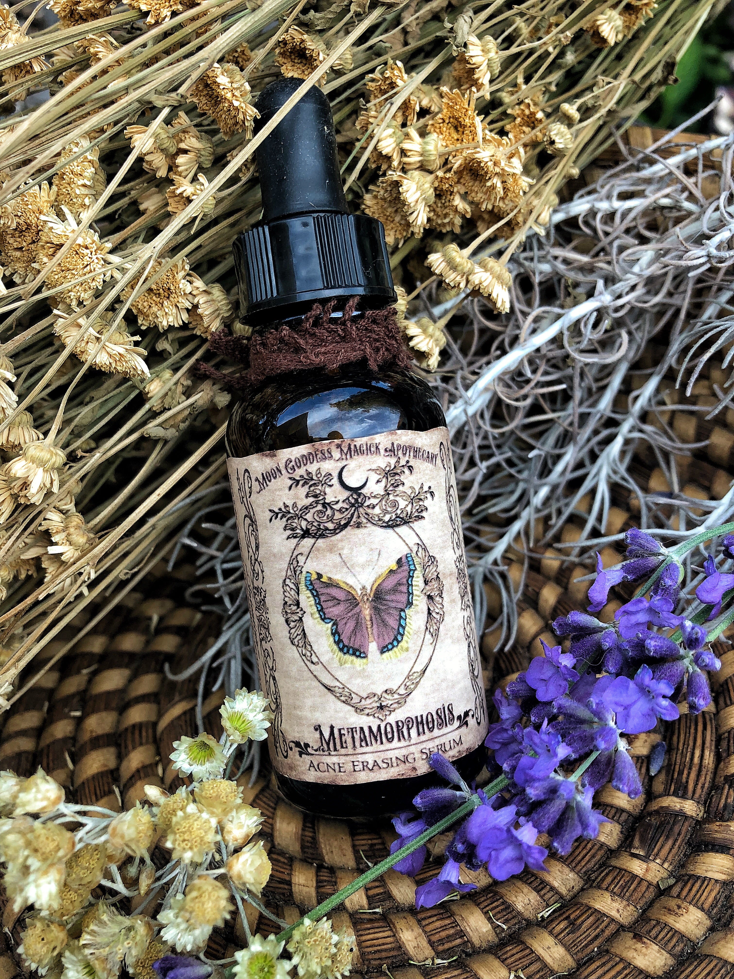 Organic Acne Erasing Serum~ All Natural Facial Serum for Clear Skin - Moon Goddess Magick Apothecary