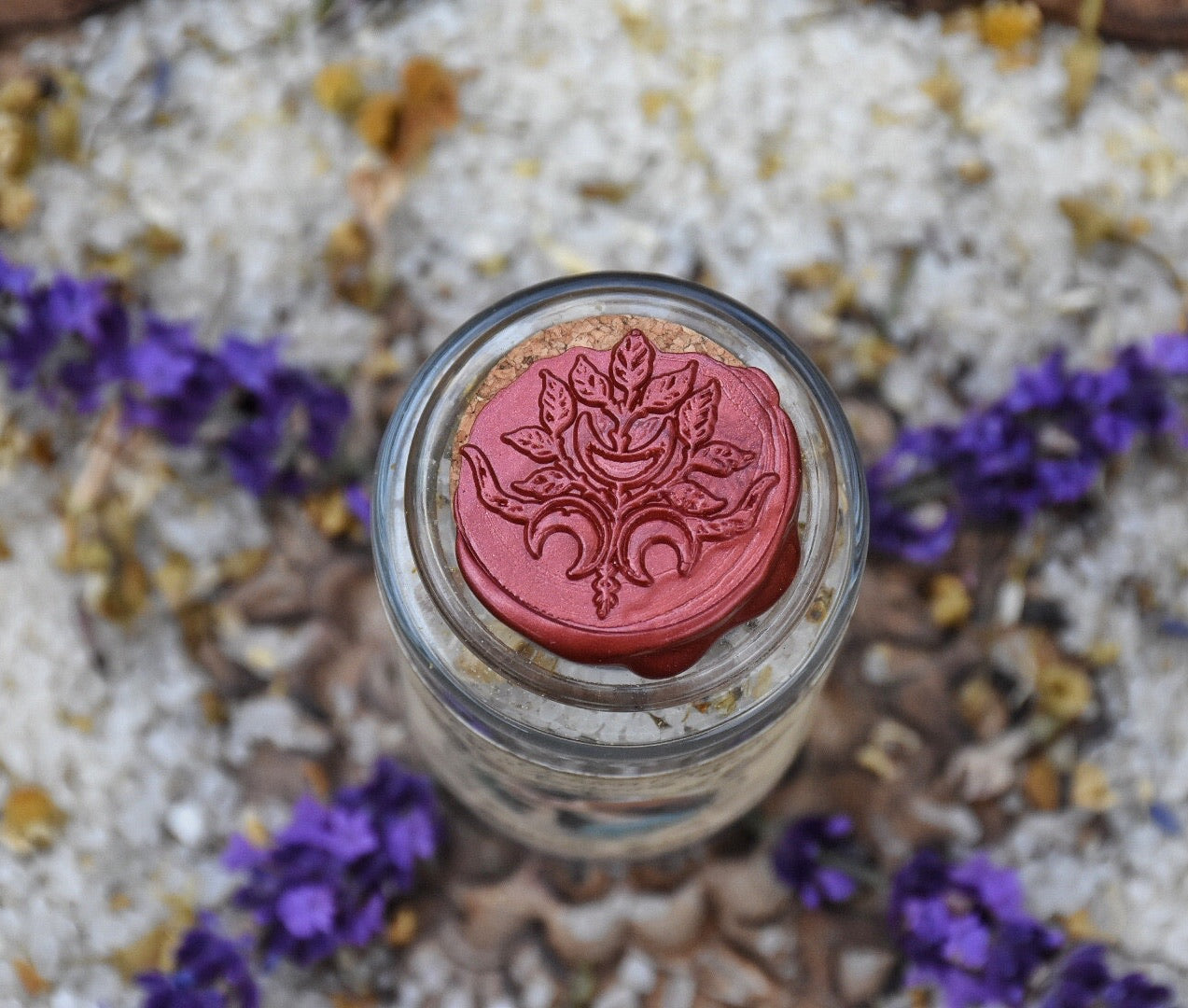 Serene Soul ~ Aromatherapy Bath Salts ~ Ritual Bath ~ Calming Bath Salts ~ Relaxing Botanical Bath Salts ~ Organic ~ 3.4oz Jar