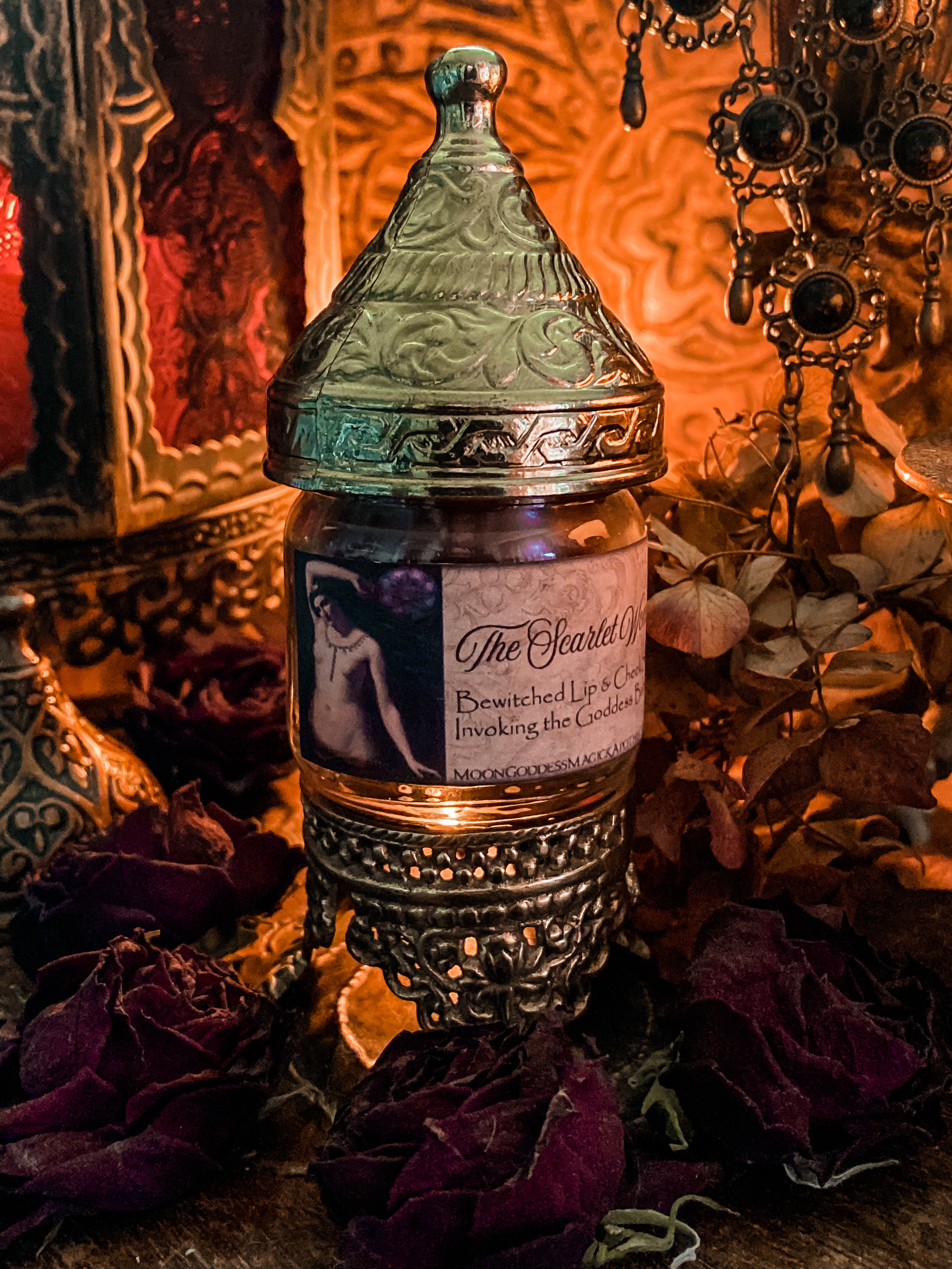 The Scarlet Woman ~ Bewitched Lip & Cheek Stain ~ Invoking the Goddess Babalon ~ Natual and Organic Rouge ~ Glamour Magick ~ 1.5oz