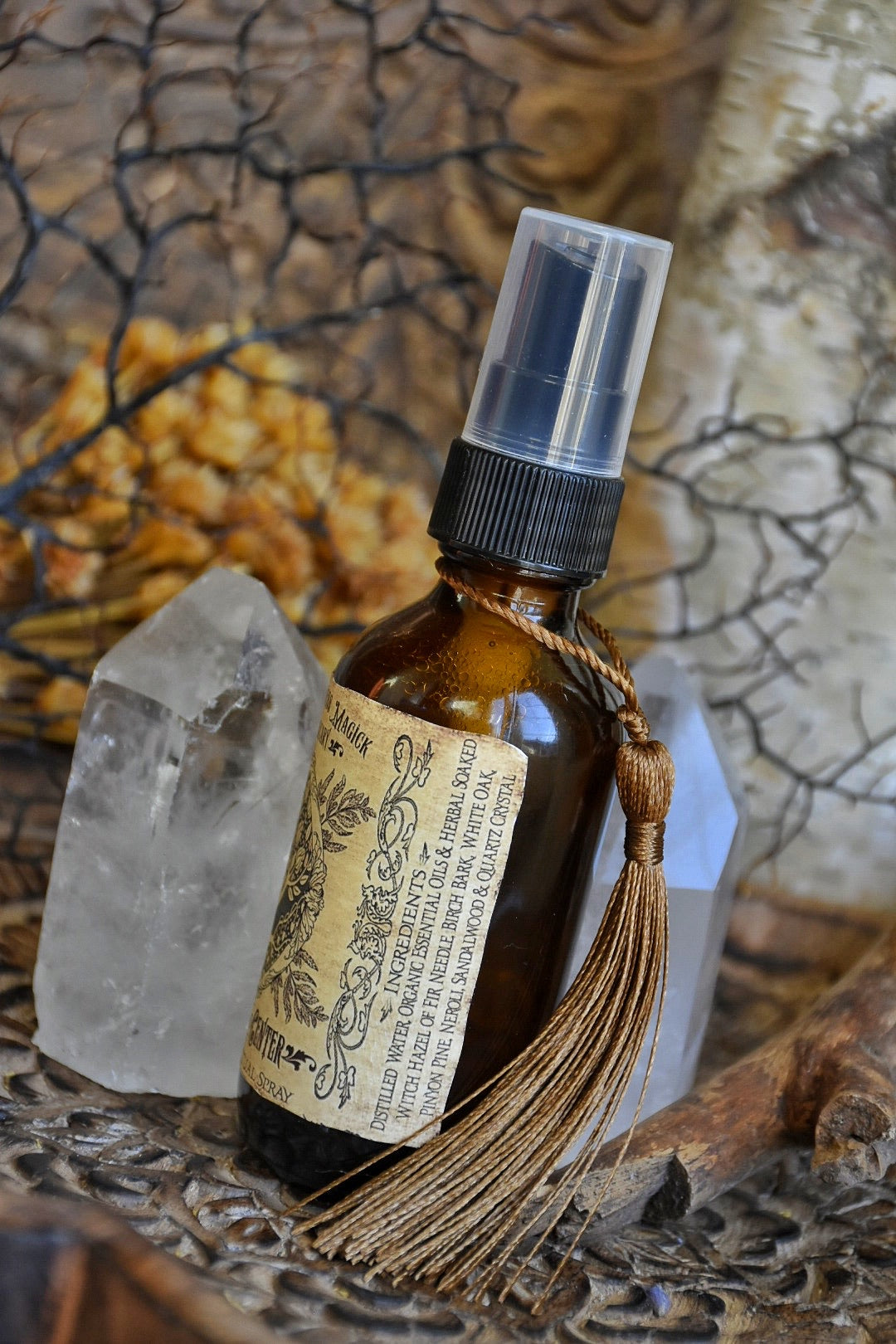GROUND and CENTER ~ Grounding Spray~ Connect with Earth Energ /// Earth Magick /// Ritual Preparations /// Yoga Mat Spray 2oz Spray - Moon Goddess Magick Apothecary