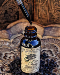 Elderberry Tincture~ Organic Herbal Extract~ Immune Boosting~ Cold and Flu Folk Remedy~ Elderberry Magick~ 1oz Drpper Bottle - Moon Goddess Magick Apothecary