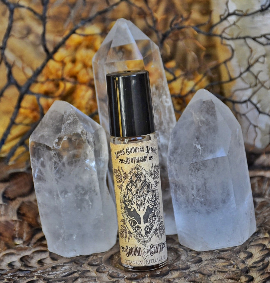 Grounding Oil /// Ground and Center /// Roll On Bottle - Moon Goddess Magick Apothecary