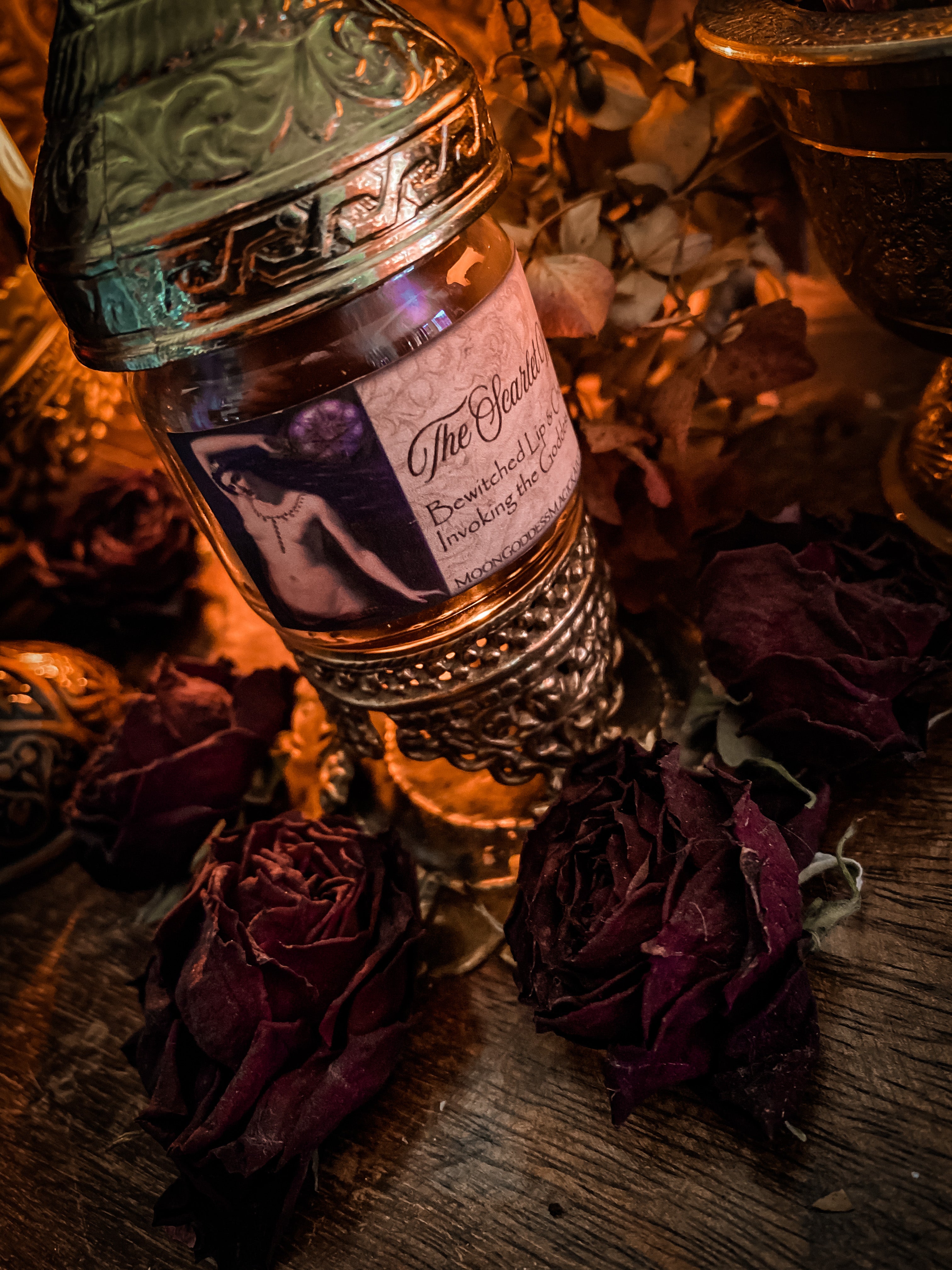The Scarlet Woman ~ Bewitched Lip & Cheek Stain ~ Invoking the Goddess Babalon ~ Natual and Organic Rouge ~ Glamour Magick ~ 1.5oz