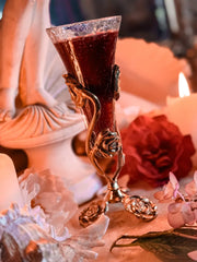 The Rose Chalice ~ Moon Time Ritual Chalice ~ Red Tent Ritual ~ Rose Rituals ~ Venus Offerings ~ Rose Priestess Chalice