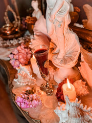 The Rose Chalice ~ Moon Time Ritual Chalice ~ Red Tent Ritual ~ Rose Rituals ~ Venus Offerings ~ Rose Priestess Chalice