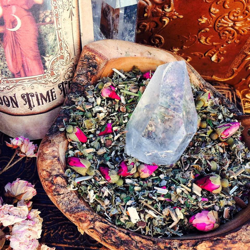 Moon Time Tea ~ Organic Herbal Tea ~ Menstrual Tea ~ Ease and Regulate your Moon Cycle ~ Moon Goddess Magick ~ Wax Sealed ~ - Moon Goddess Magick Apothecary 