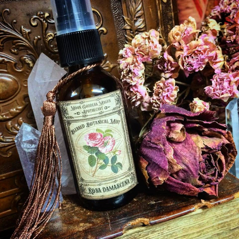 Organic Rose Hydrosol Spray~ Blessed Botanical Mists ~ True Hydrosol ~ Room Spray ~ Nurturing ~ Floral Witchcraft ~ Botanical Magick~ - Moon Goddess Magick Apothecary 