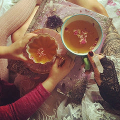 Faerie Tea ~ Fairy Tea ~ 8.5oz Jar w/ Spoon~ Organic Herbal Tea ~ Caffeine Free~ Fairy Magick~ Tea Time for Children - Moon Goddess Magick Apothecary 