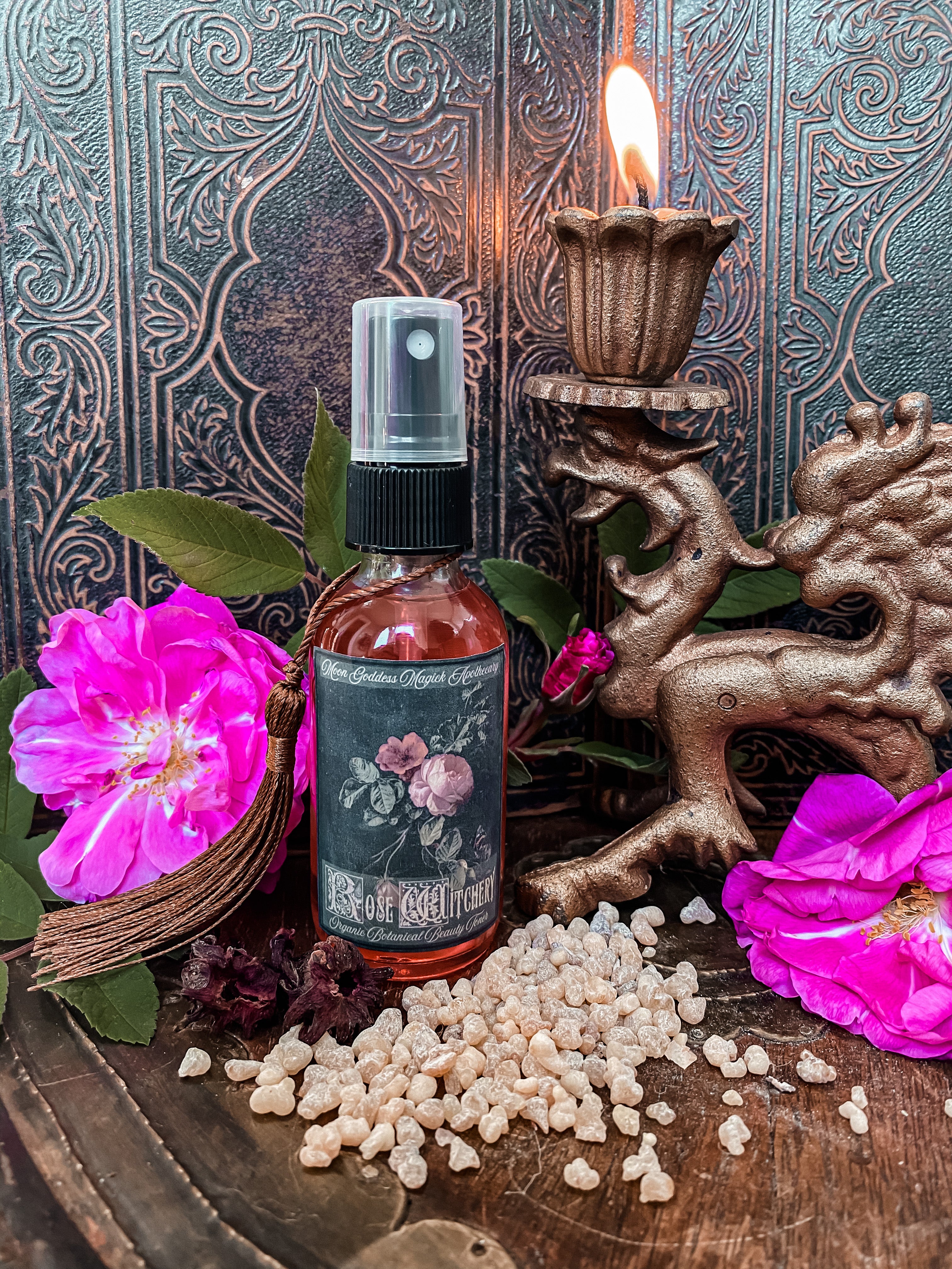 Organic Facial Toner /// Rose Witchery ///  Organic Rose Hydrosol + Organic Frankincense Hydrosol + Organic Witch Hazel Extract