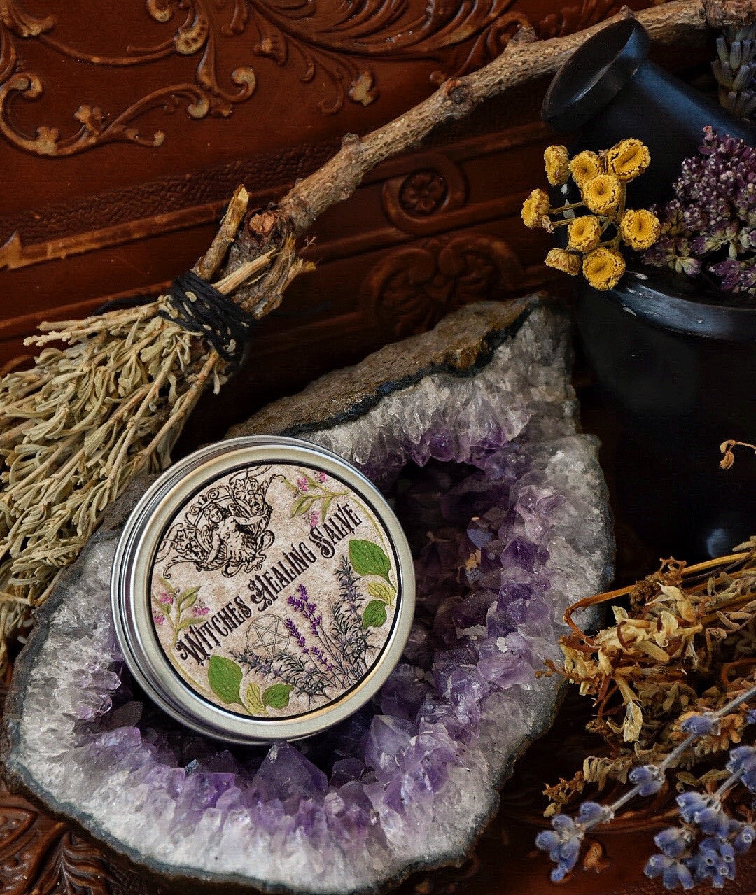 Witches Healing Salve ~ Skin Soothing Salve ~ Herbal Salve for Irritated Skin~ Herbal Witch ~ All Organic 1oz tin - Moon Goddess Magick Apothecary 