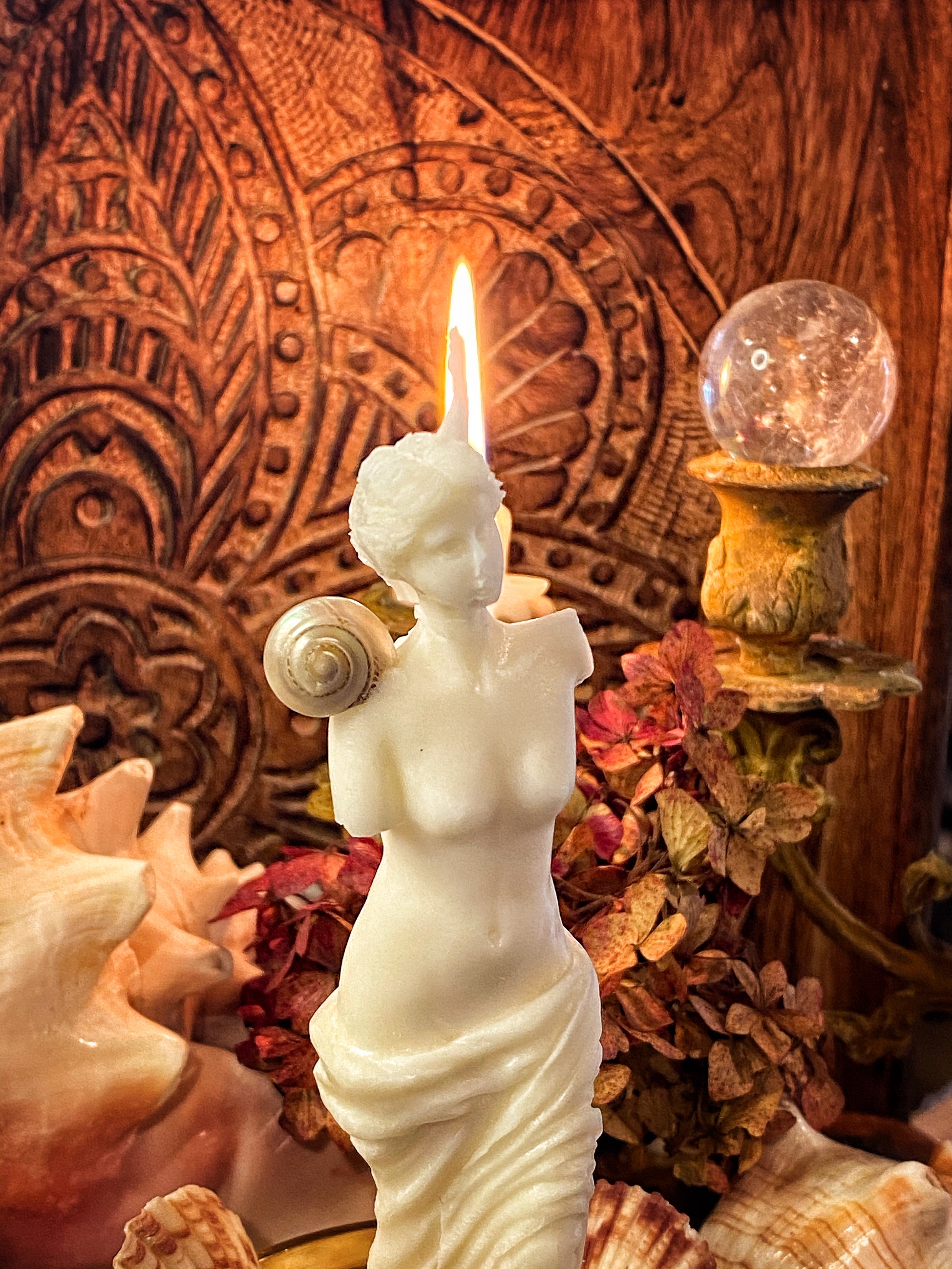 Altar of Venus /// Venus Candle and/or Statue // Ritual Candle // Mini Altar // 2 in 1 Candle