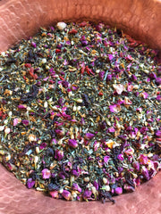 Venusian Beau-Tea /// Organic Herbal Tea For Beauty & Self-Love Rituals /// Good for Hair, Skin & Nails /// 8 oz glass Jar with Cork. - Moon Goddess Magick Apothecary 