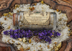 Serene Soul ~ Aromatherapy Bath Salts ~ Ritual Bath ~ Calming Bath Salts ~ Relaxing Botanical Bath Salts ~ Organic ~ 3.4oz Jar