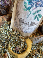The Elder Witch Tea~ Organic Cold and Flu Tea for the Winter Months ~ Elderberry Tea ~ Elderflower Tea~ Lady Ellhorn~ Winter Tea ~ Makes up to 15 cups of Tea
