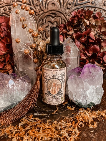 Beltaine Ritual Oil ~ Beltane ~ // Organic Herbs + Oils // 1oz Anointing Oil