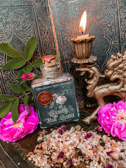 Enchanted Rose Garden Bath Salt ~ Love + Self Love Ritual Soak // Priestess Bath Salts // Rose Otto Essential Oil ~ Self Love ~ Euphoric Scent~ 5oz Glass Bottle with Cork and Seal