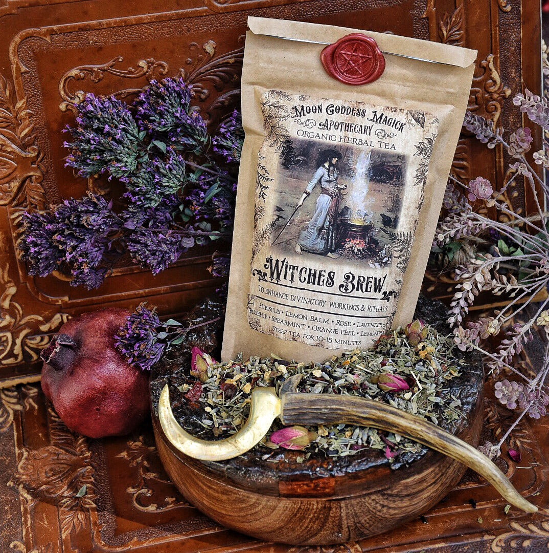 Witches Brew...Organic Herbal Loose Leaf Tea, Caffeine Free ~ Ritual Tea ~ Herbal Tea ~ Witchcraft, Pagan, Wicca ~ Moon Goddess Magick - Moon Goddess Magick Apothecary 